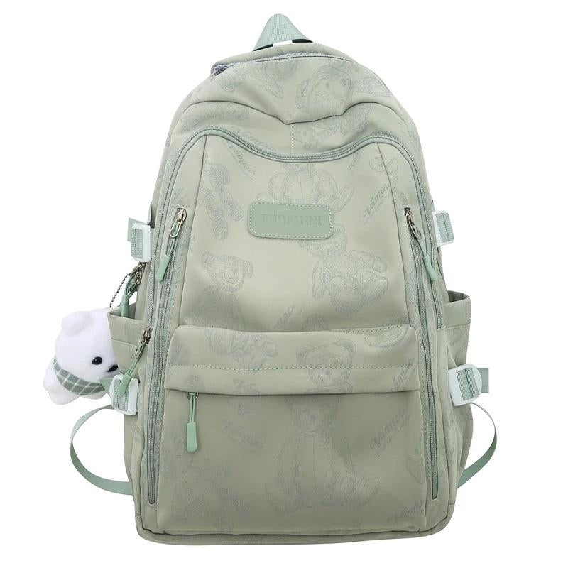 B061, High-looking small and fresh backpack for girls, lightweight and large-capacity schoolbag for middle and high school students, trendy and cool casual backpack