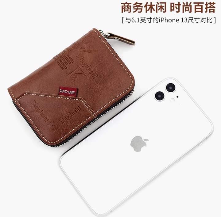 Mw013, 2023 new classic retro European and American denim style splicing multi-functional multi-card pocket change zipper card holder
