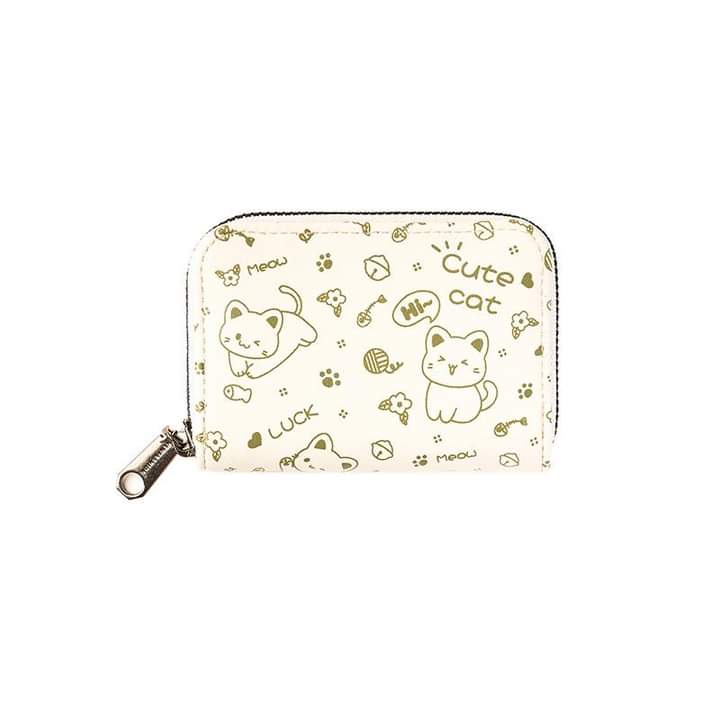 W083, 2023 new cute stick figure cat organ bag multi-card slot large-capacity credit card bag multi-function