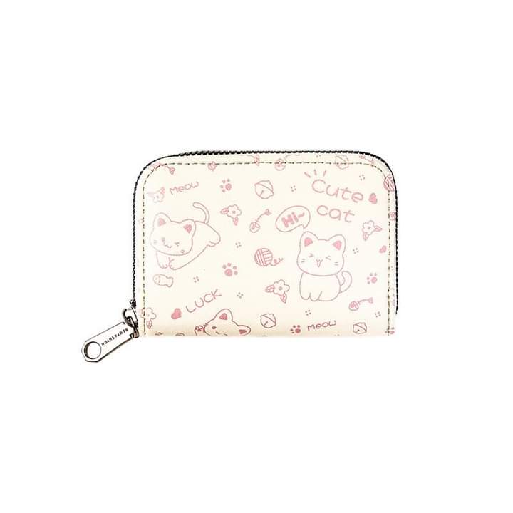 W083, 2023 new cute stick figure cat organ bag multi-card slot large-capacity credit card bag multi-function