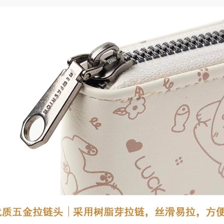 W083, 2023 new cute stick figure cat organ bag multi-card slot large-capacity credit card bag multi-function