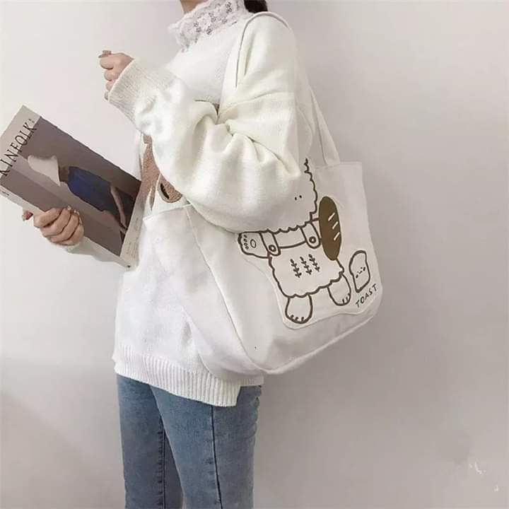 c024, shoulder bag, shopping bag, canvas, can hold a lot of stuff(no toy)