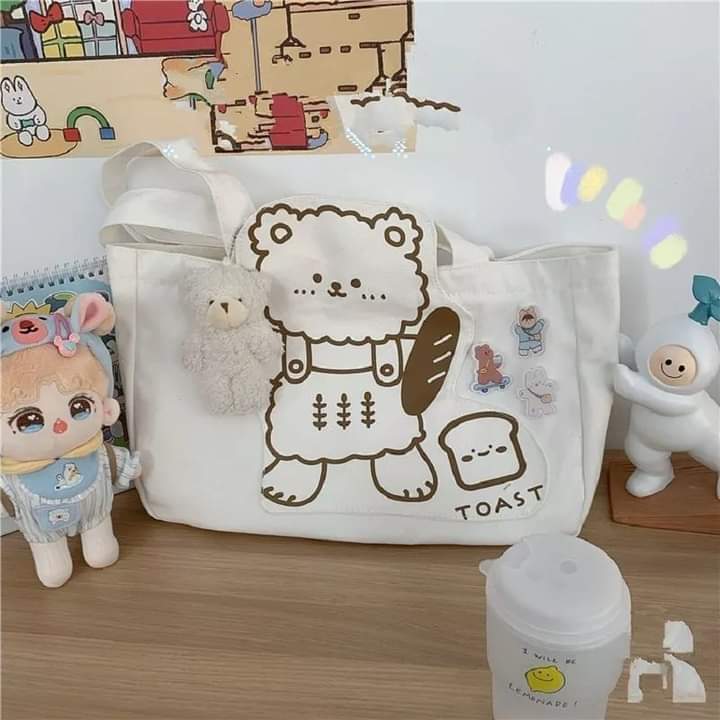 c024, shoulder bag, shopping bag, canvas, can hold a lot of stuff(no toy)