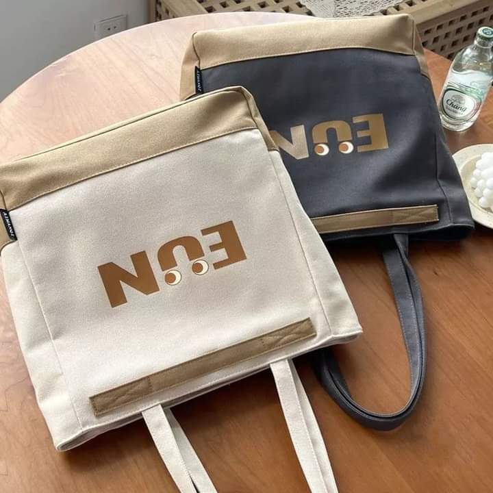 c099, Canvas shoulder bag, tote shape, large capacity, can hold a lot of things, simple style