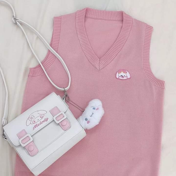 a024, New PU leather shoulder bag, tote shape, square shape, Sanrio Cinnamoroll Kuromi pattern