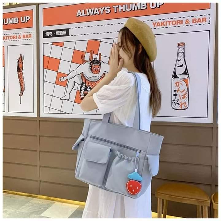 c055, Shoulder bag, canvas handbag, large capacity, can hold a lot of things, suitable for traveling, for women and students.