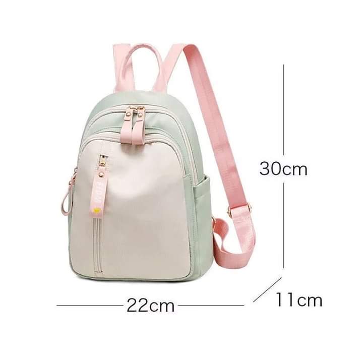 b021, 0AMILA Oxford cloth backpack female small backpack student high capacity contrast color
