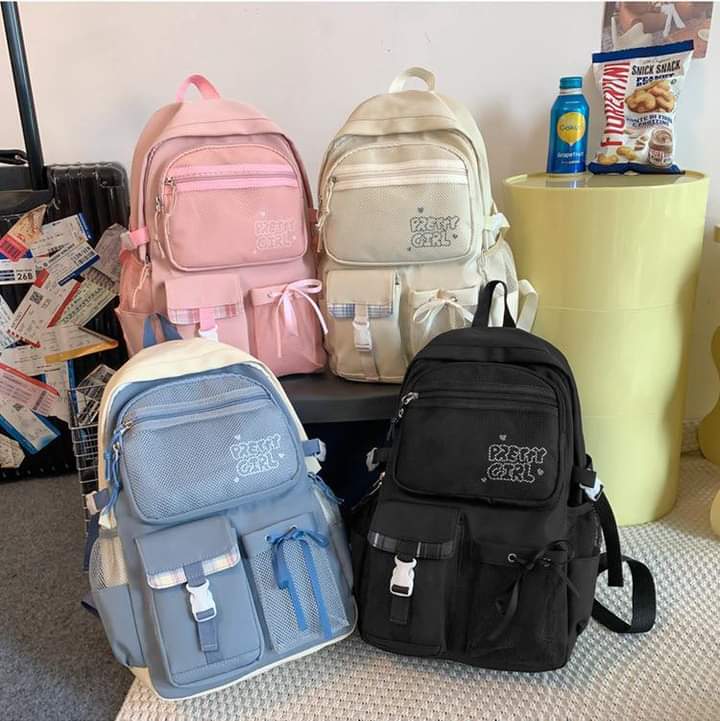 b076, Summer new style schoolbag for primary and secondary school students, female, high-looking, fashionable, Korean style backpack, leisure travel, cute backpack