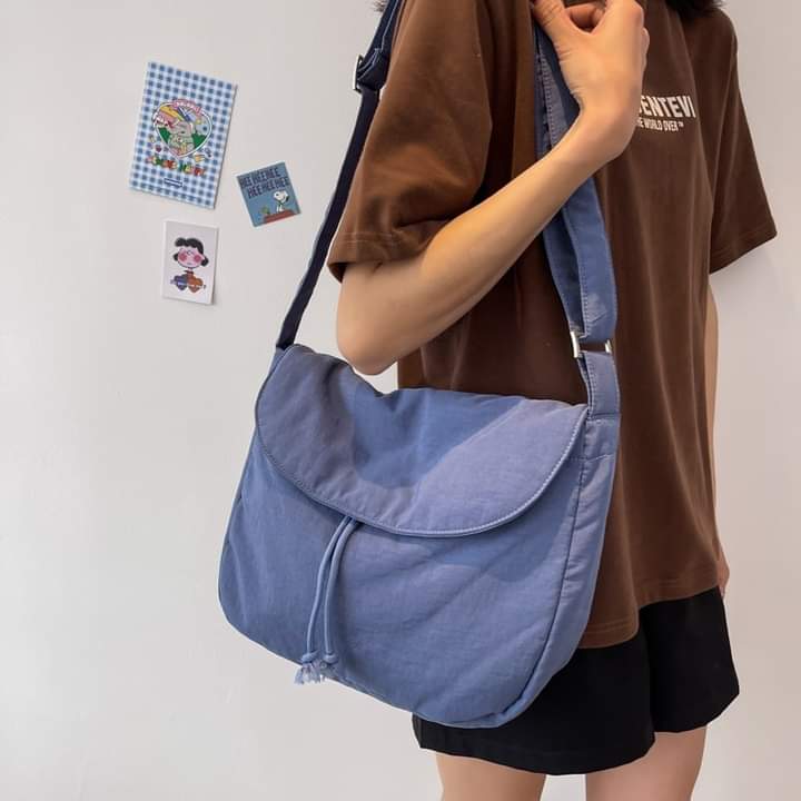 m035, shoulder bag, canvas, nylon fabric, soft, portable, Japanese style for women