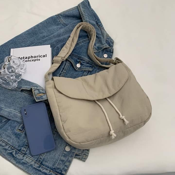 m035, shoulder bag, canvas, nylon fabric, soft, portable, Japanese style for women