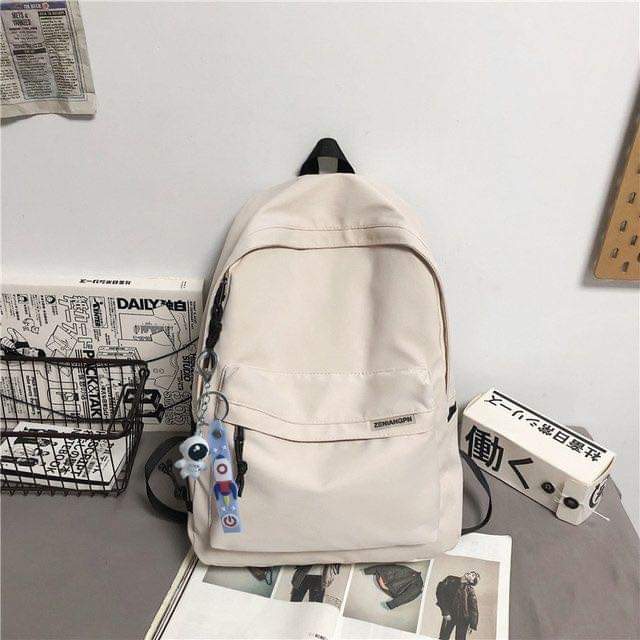 B066, Backpack men's simple travel nylon backpack computer bag women's casual junior high school and high school college student school bag