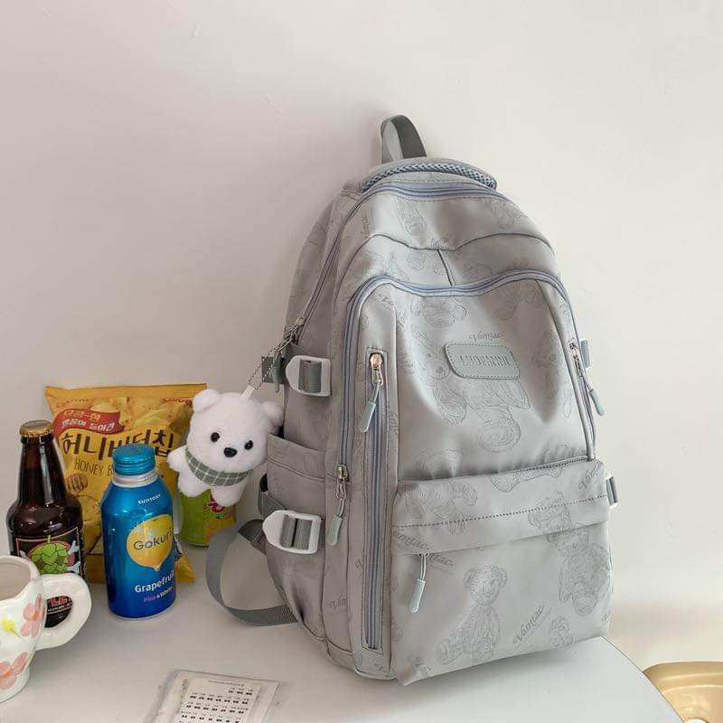 B061, High-looking small and fresh backpack for girls, lightweight and large-capacity schoolbag for middle and high school students, trendy and cool casual backpack