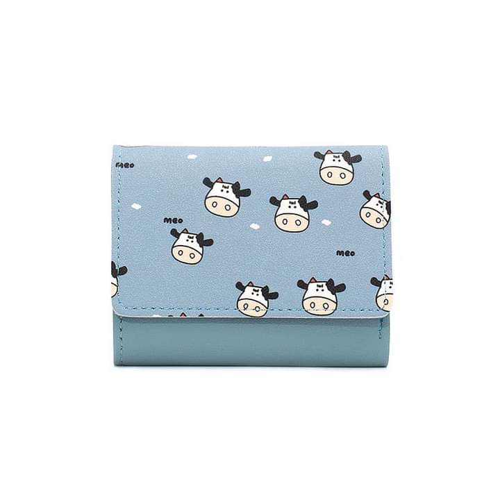 W010, The new multi-card position short small coin purse ladies mini wallet 30% off wallet Japanese and Korean version of cow card bag women