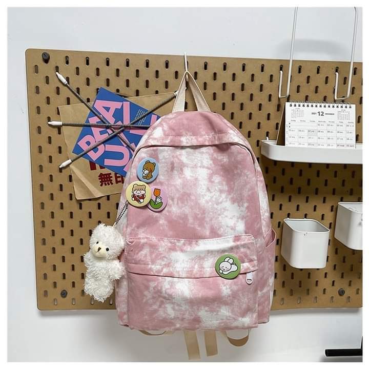 B007, Korea style,matte, simple,retro,tie-dye,ins- canvas bag