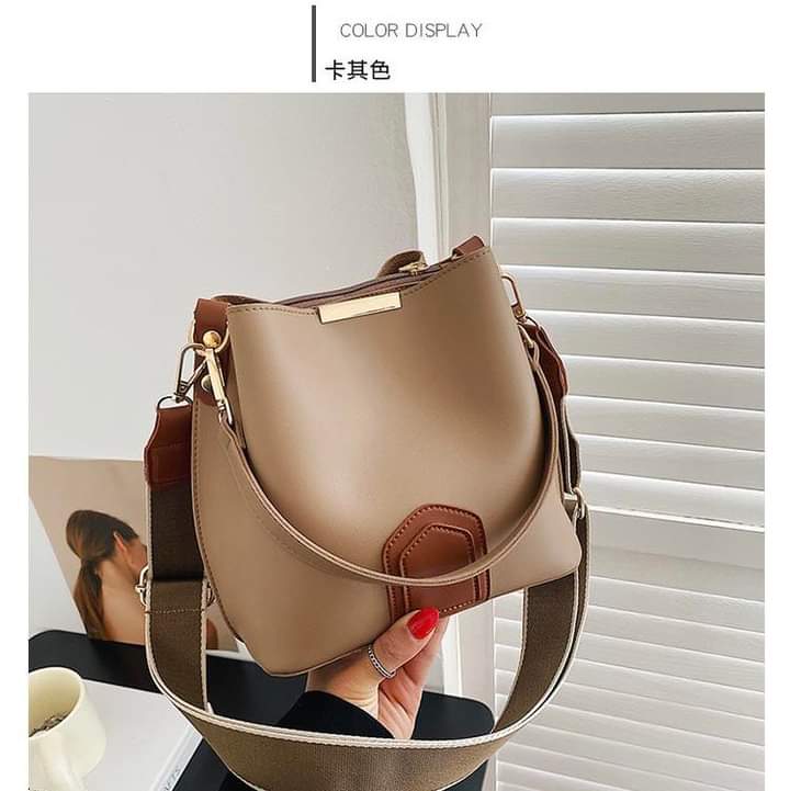 A089, 2023 new bag women's trend Messenger super soft bucket bag PU casual high-level commuting tote bag women's large capacity