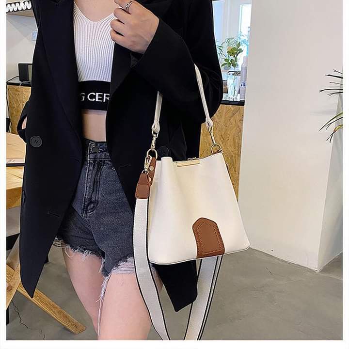 A089, 2023 new bag women's trend Messenger super soft bucket bag PU casual high-level commuting tote bag women's large capacity