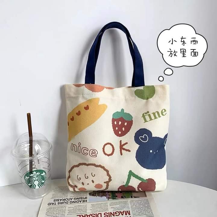 c020, Bag for women canvas bag Korean style shoulder bag