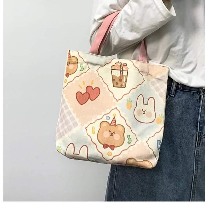 c020, Bag for women canvas bag Korean style shoulder bag