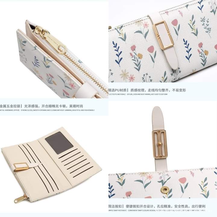WL061, 2023 New Wallet Long Section Girls Clutch Fresh Temperament Large Capacity Korean Ladies Wallet