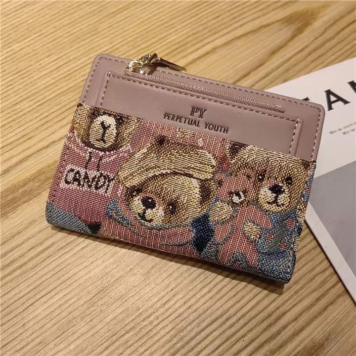 w034, Women's wallet short wallet,genuine,good quality, fashion wallet bag