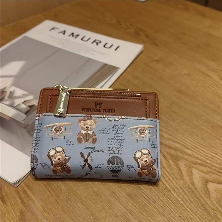 w034, Women's wallet short wallet,genuine,good quality, fashion wallet bag