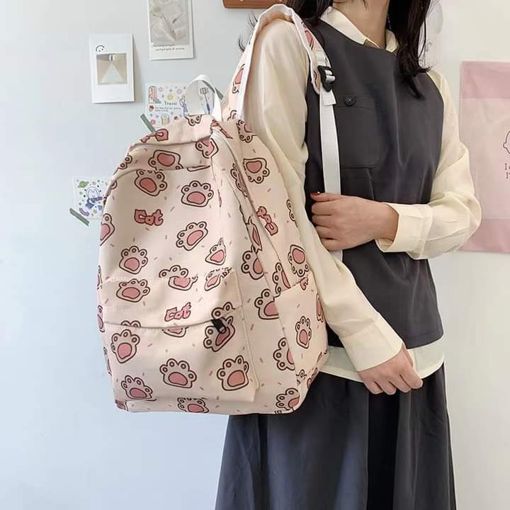 b031, backpack school bag Cute print, Korean style, Harajuku style for women.