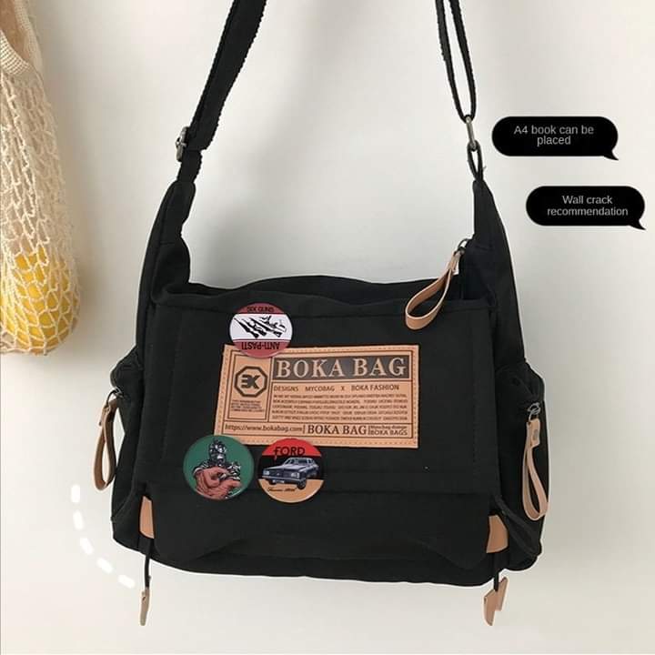 m040, shoulder bag Messenger style, loose fit, can hold a lot of items, Japanese and Korean retro style