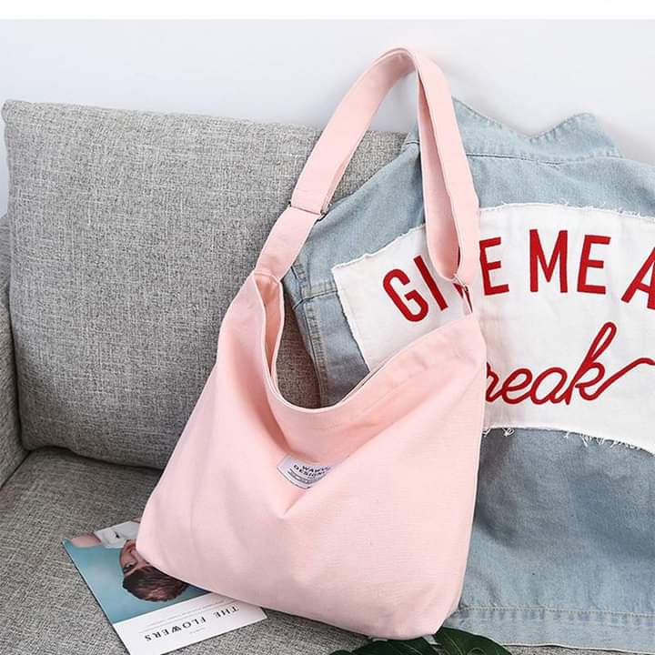 M062, New style canvas women's bag large bag Korean style letter shoulder class bag portable large-capacity canvas bag