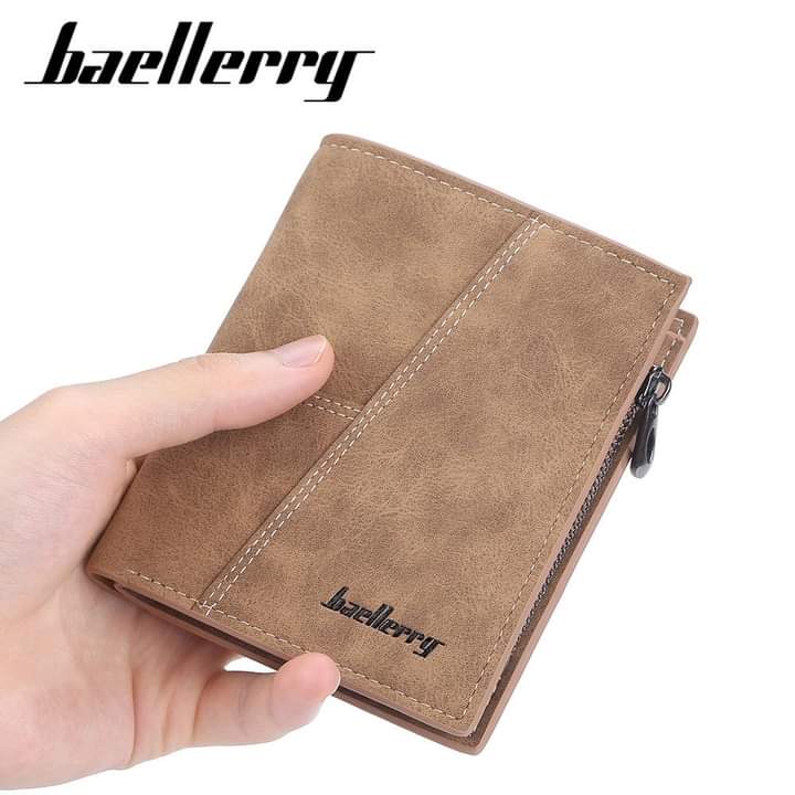 Mw008, 2023 New Men's Short Wallet Business Vertical Multi-Card Zipper Wallet Coin Purse