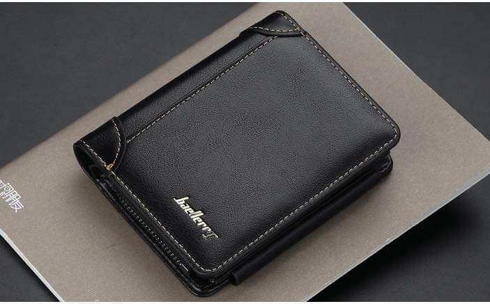 Mw003, Wallet men's short European and American multi-card slots three-fold zipper coin purse fashion thin card bag men