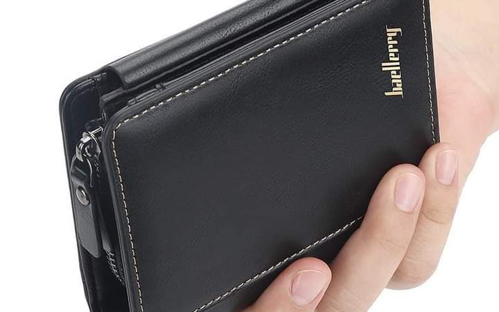 Mw003, Wallet men's short European and American multi-card slots three-fold zipper coin purse fashion thin card bag men
