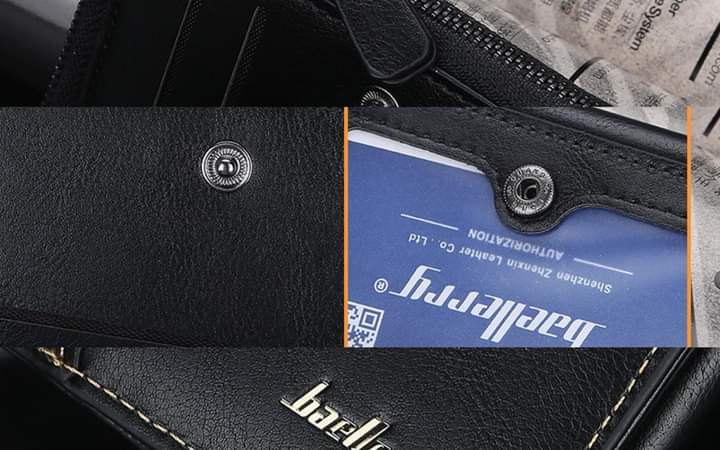 Mw003, Wallet men's short European and American multi-card slots three-fold zipper coin purse fashion thin card bag men