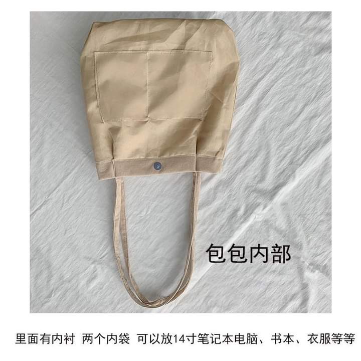 C011, Autumn and winter corduroy shoulder bag female cute cloth bag cartoon all-match Japanese ins handbag college student class bag