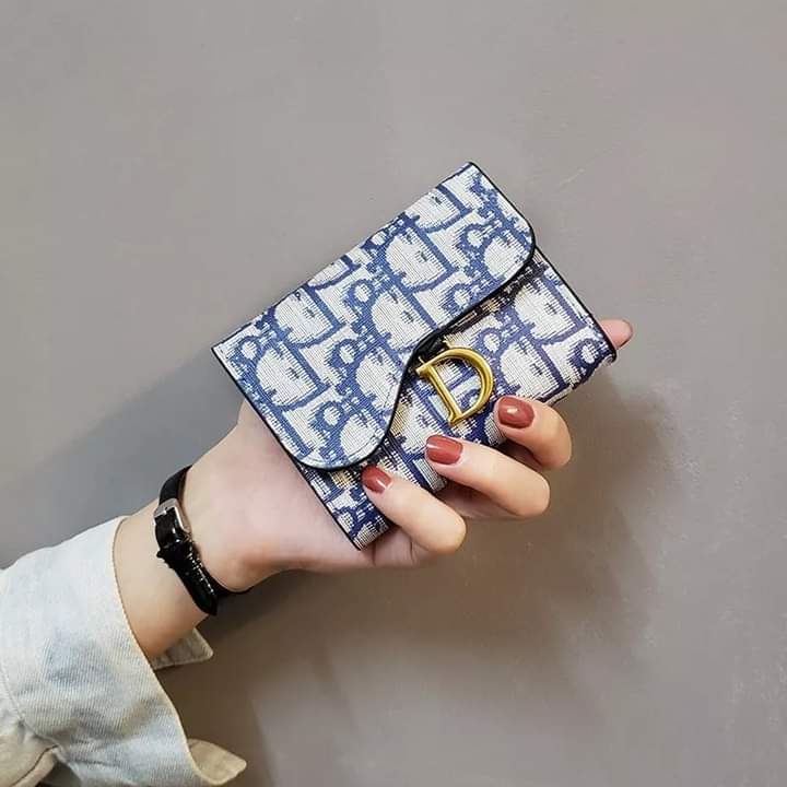 w029, New short wallet, canvas, European, American style, goes with every outfit of