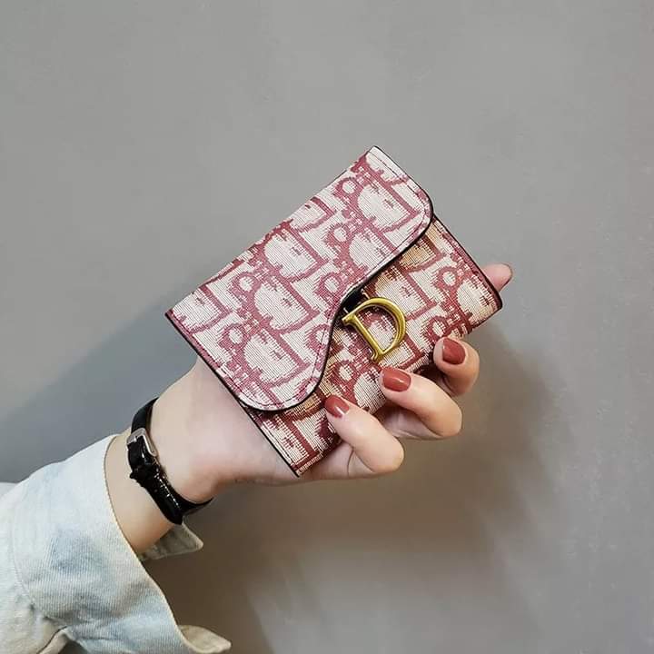 w029, New short wallet, canvas, European, American style, goes with every outfit of