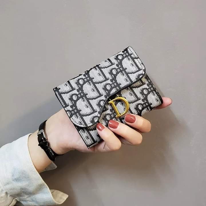 w029, New short wallet, canvas, European, American style, goes with every outfit of