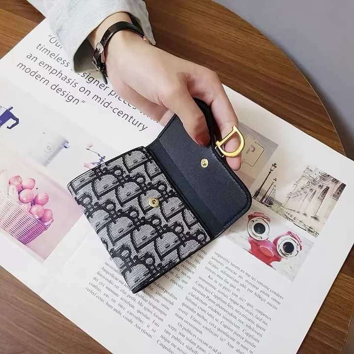 w029, New short wallet, canvas, European, American style, goes with every outfit of
