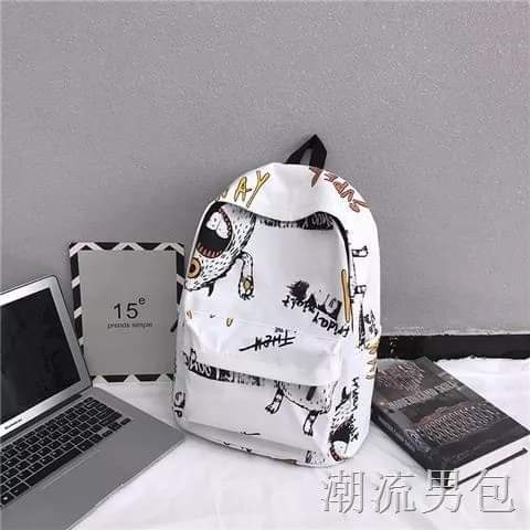 b003, QaQ backpack, fashion trend, bag, male student, junior high school student, ins tide cool
