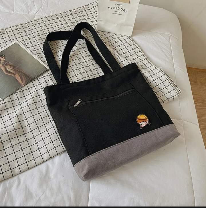 c023, cloth bag shoulder bag new large capacity canvas bag solid color simple shoulder bag simple student bag canvas bag