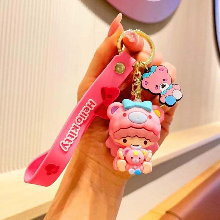 D006, Kulomi key chain cinnamon dog doll cartoon school bag pendant Melody key chain silicone pendant