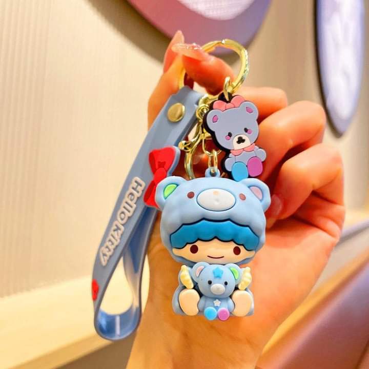 D006, Kulomi key chain cinnamon dog doll cartoon school bag pendant Melody key chain silicone pendant