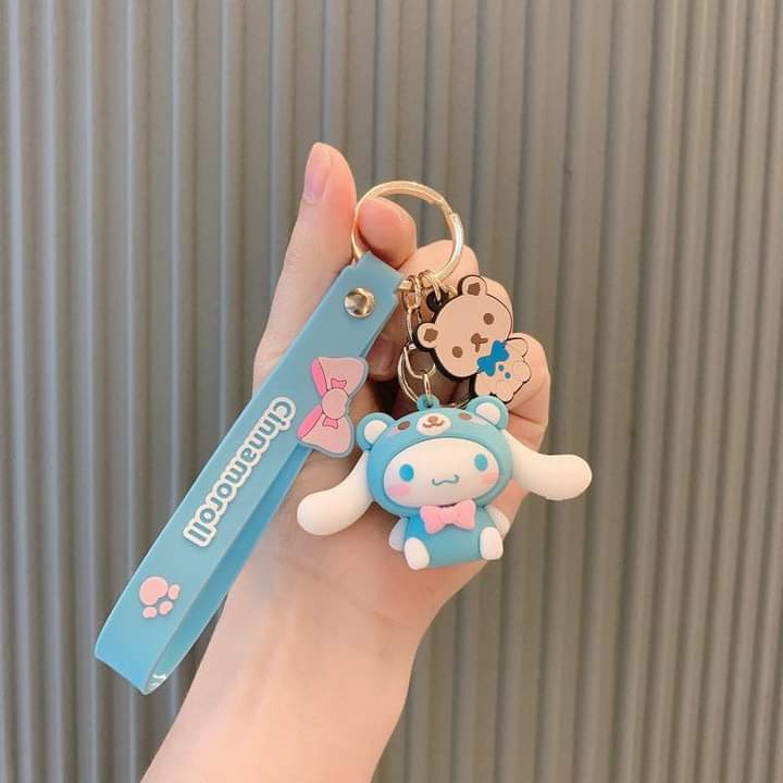 D006, Kulomi key chain cinnamon dog doll cartoon school bag pendant Melody key chain silicone pendant