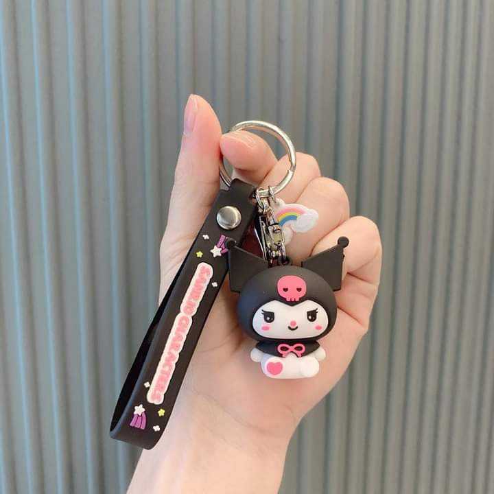 D006, Kulomi key chain cinnamon dog doll cartoon school bag pendant Melody key chain silicone pendant