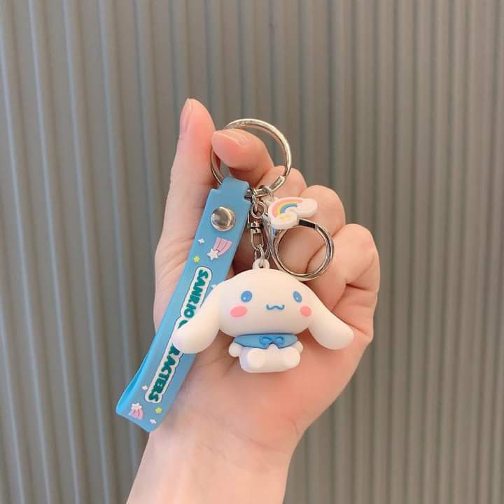 D006, Kulomi key chain cinnamon dog doll cartoon school bag pendant Melody key chain silicone pendant