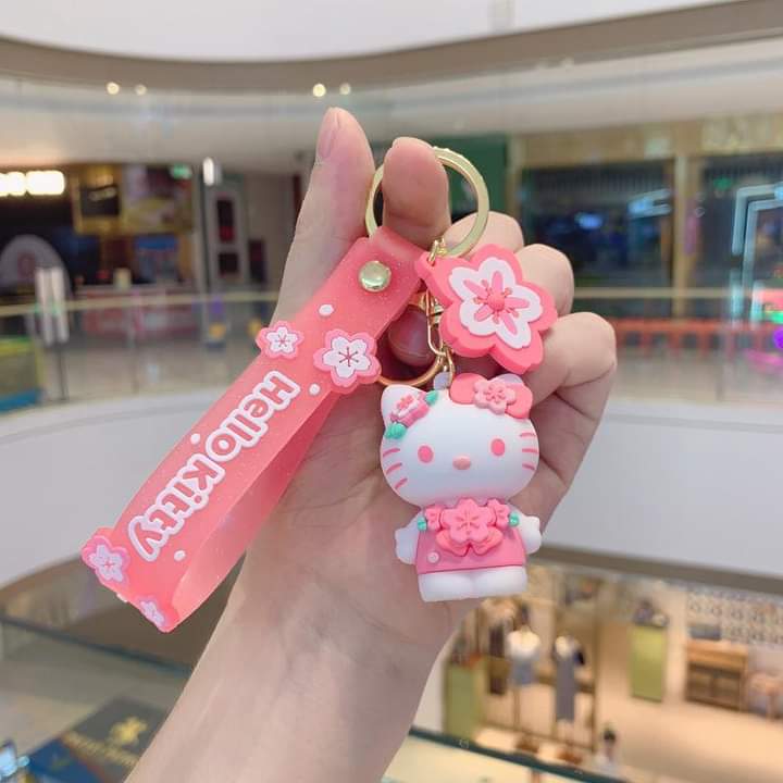 D006, Kulomi key chain cinnamon dog doll cartoon school bag pendant Melody key chain silicone pendant