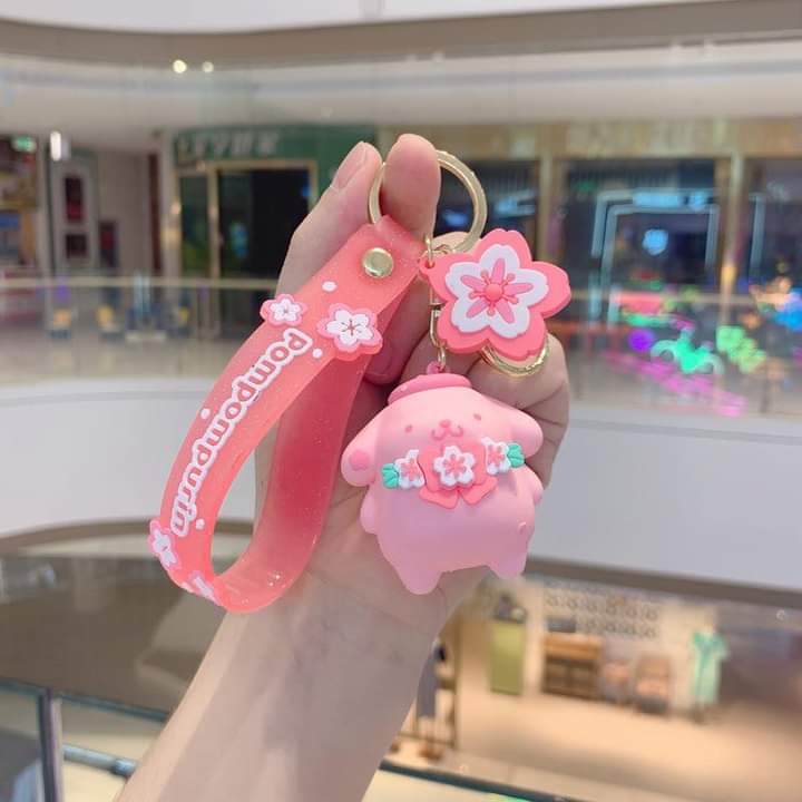 D006, Kulomi key chain cinnamon dog doll cartoon school bag pendant Melody key chain silicone pendant