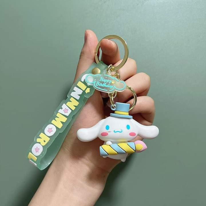 D006, Kulomi key chain cinnamon dog doll cartoon school bag pendant Melody key chain silicone pendant