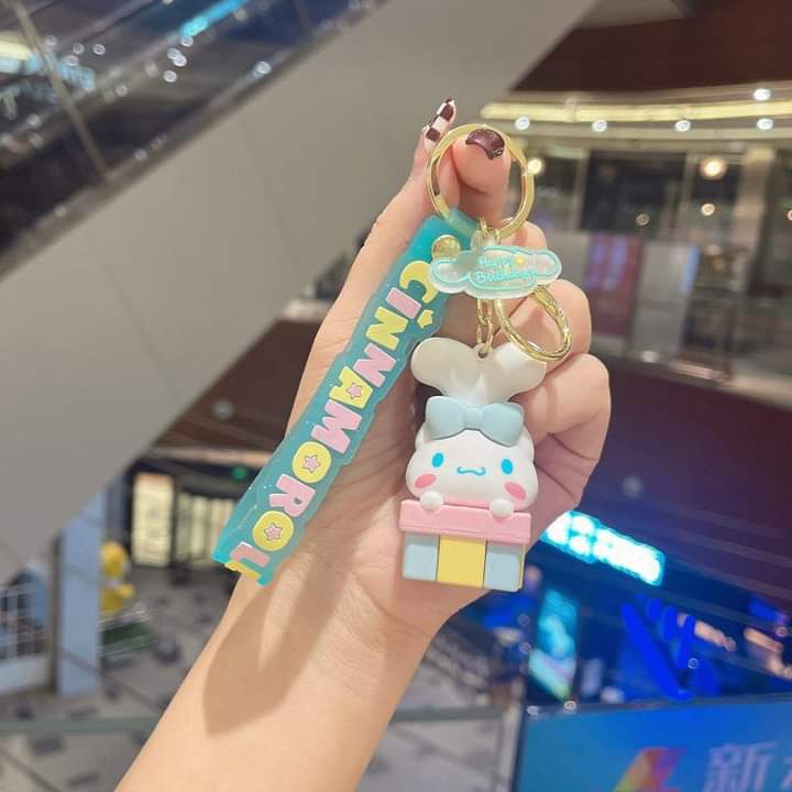 D006, Kulomi key chain cinnamon dog doll cartoon school bag pendant Melody key chain silicone pendant
