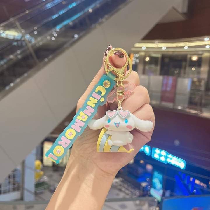 D006, Kulomi key chain cinnamon dog doll cartoon school bag pendant Melody key chain silicone pendant
