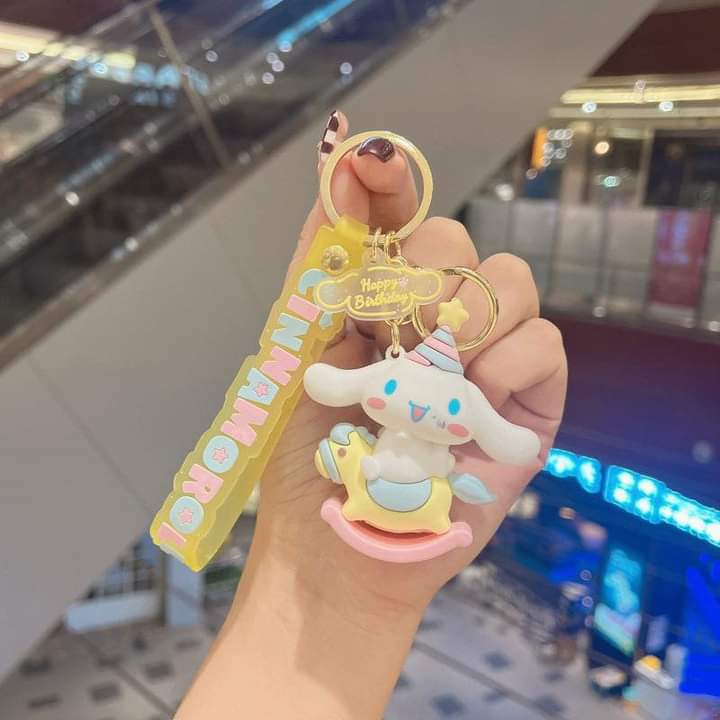 D006, Kulomi key chain cinnamon dog doll cartoon school bag pendant Melody key chain silicone pendant